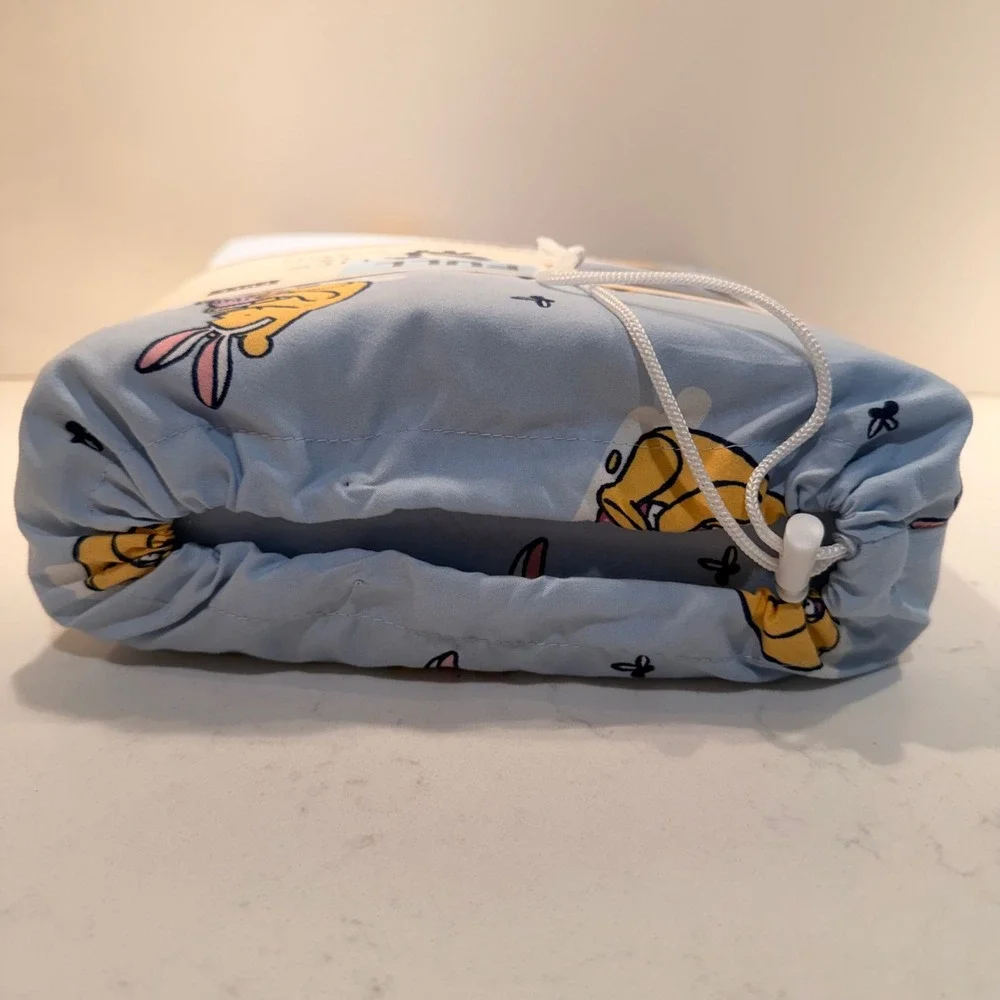 Life Is Good Winnie The Pooh Full Size 4 Pc Printed Bed Sheet Set Unisex Blue